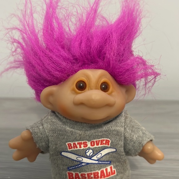 Vintage Dam Troll with Bats over Baseball Shirt, 1986 - Picture 2 of 5
